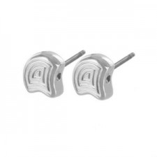 Cymbal ™ DQ metal Earpin Polykarpos for Ginko beads - Antique silver